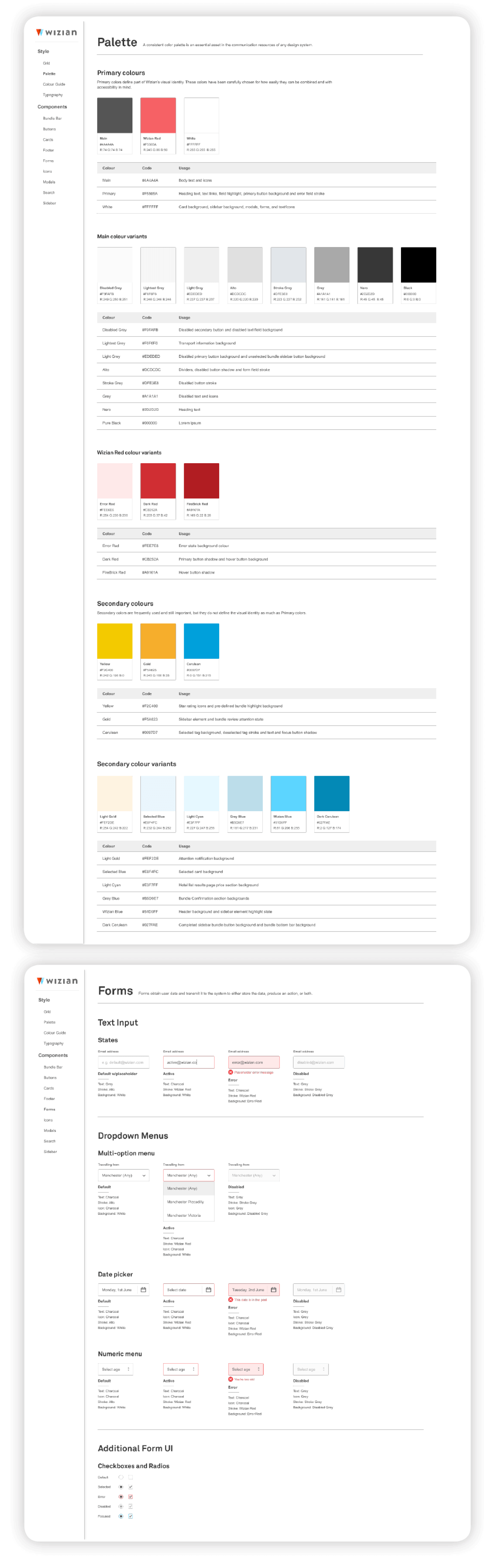 Image showing different components in a design system