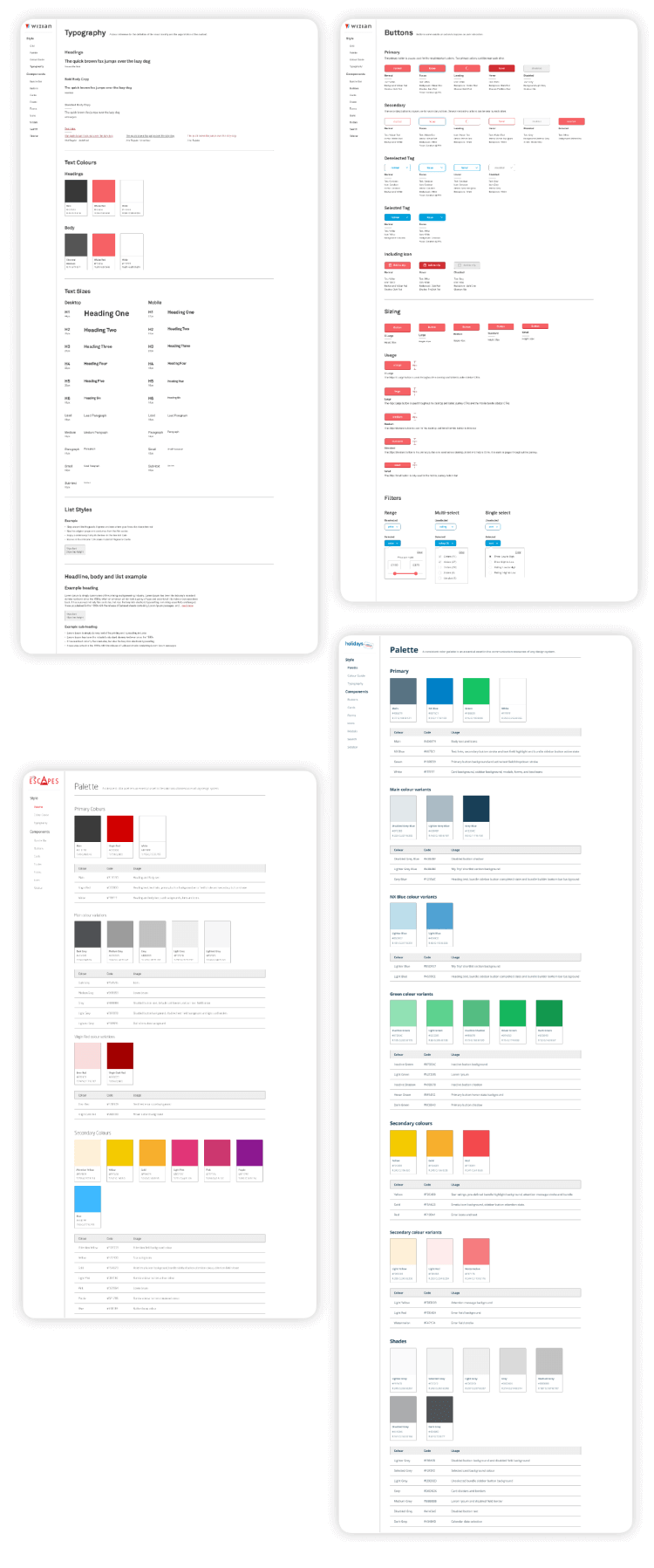 Image showing different components in a design system